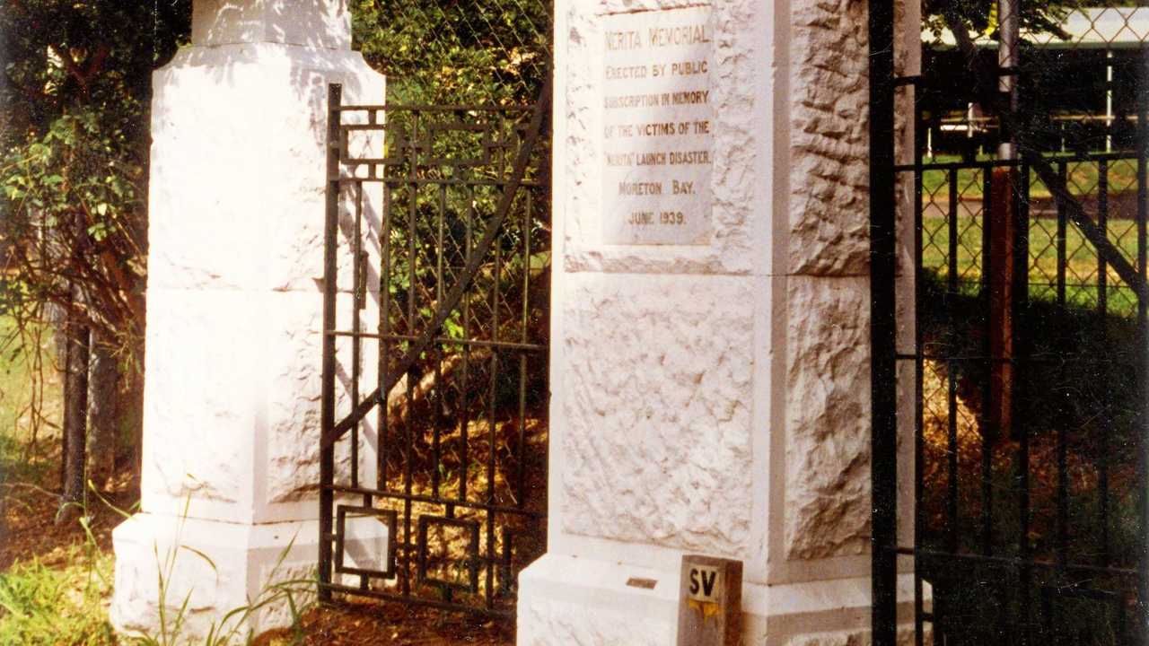 NOT FORGOTTEN: Memorial gates to the 11 victims of   Nerita   boat sinking at the entrance of the Ipswich Showgrounds. Picture: memorial