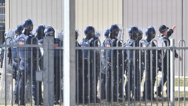 Inmates riot at the Malmsbury Youth Justice Centre. Picture: Jake Nowakowski