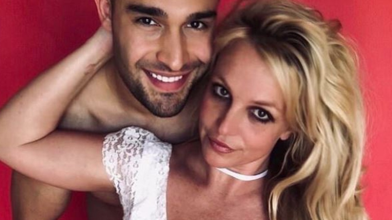 Britney Spears with boyfriend Sam Asghari.