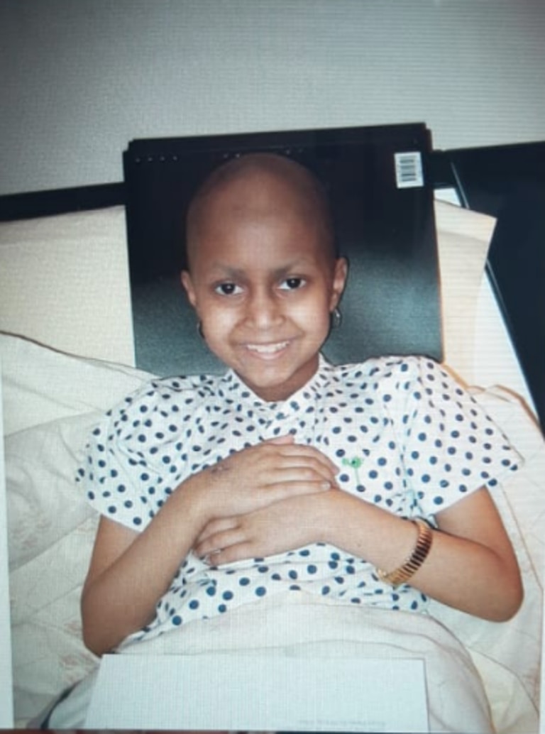 She had emergency surgery to remove the tumour followed by chemotherapy and radiation treatment.