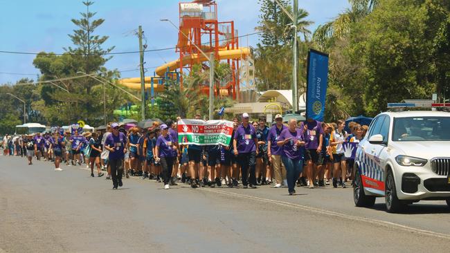 More than 1000 participants took to the streets in Ballina on November 29 to march for positive relationships and to say no to domestic violence. Picture: Andy Garlepp