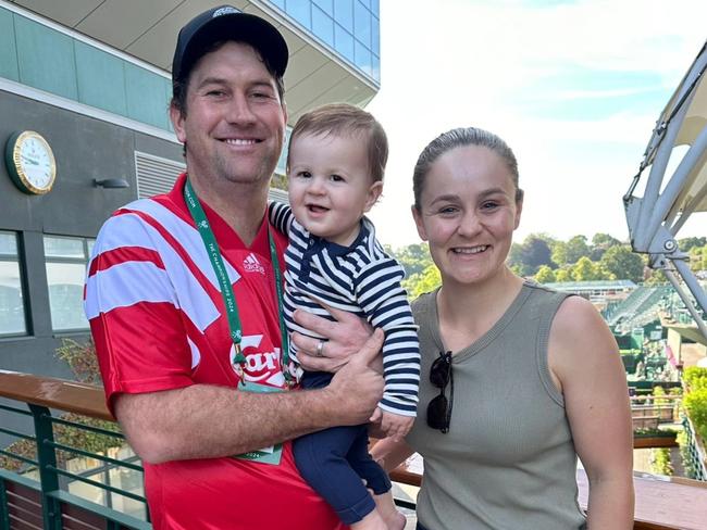 Ash Barty and Garry Kissick announced on Christmas Day that the tennis star is expecting a baby brother or sister for Hayden in 2025. Picture: Supplied