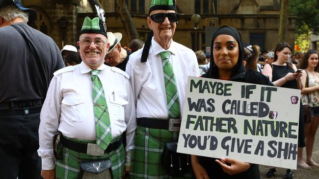 Climate protesters in Sydney’s CBD. Picture: Matrix