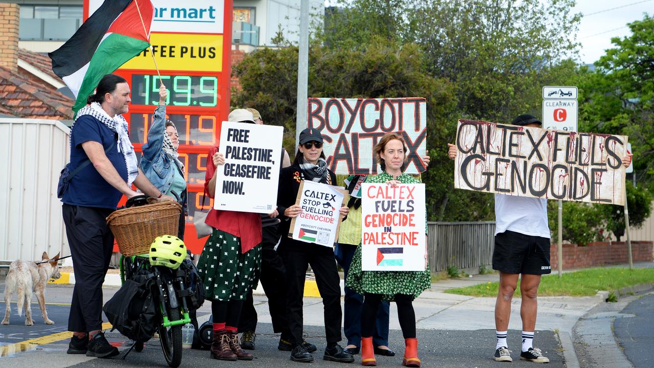 The protest comes days before the one-year anniversary of the war in Gaza. Picture: NewsWire / Andrew Henshaw