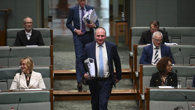 Deputy Prime Minister Barnaby Joyce arrives at Question Time at Parliament House in Canberra last week. Picture: NCA NewsWire / Martin Ollman