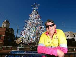 INTRICATE: Lismore City Council's gift to the community was a recycled Christmas Tree in 2015. Picture: Cathy Adams