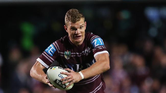 Tom Trbojevic on the charge for the Sea Eagles. Picture: Phil Hillyard
