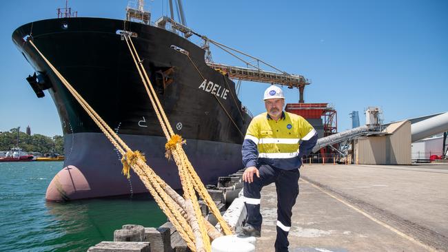 Glebe Island port is a critical link in the supply chain for construction and food products delivered to Sydney. Picture: Thomas Lisson