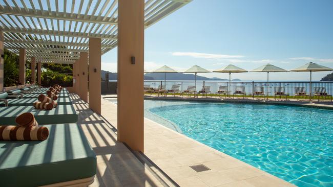 The pool deck offers stunning Whitsundays views.