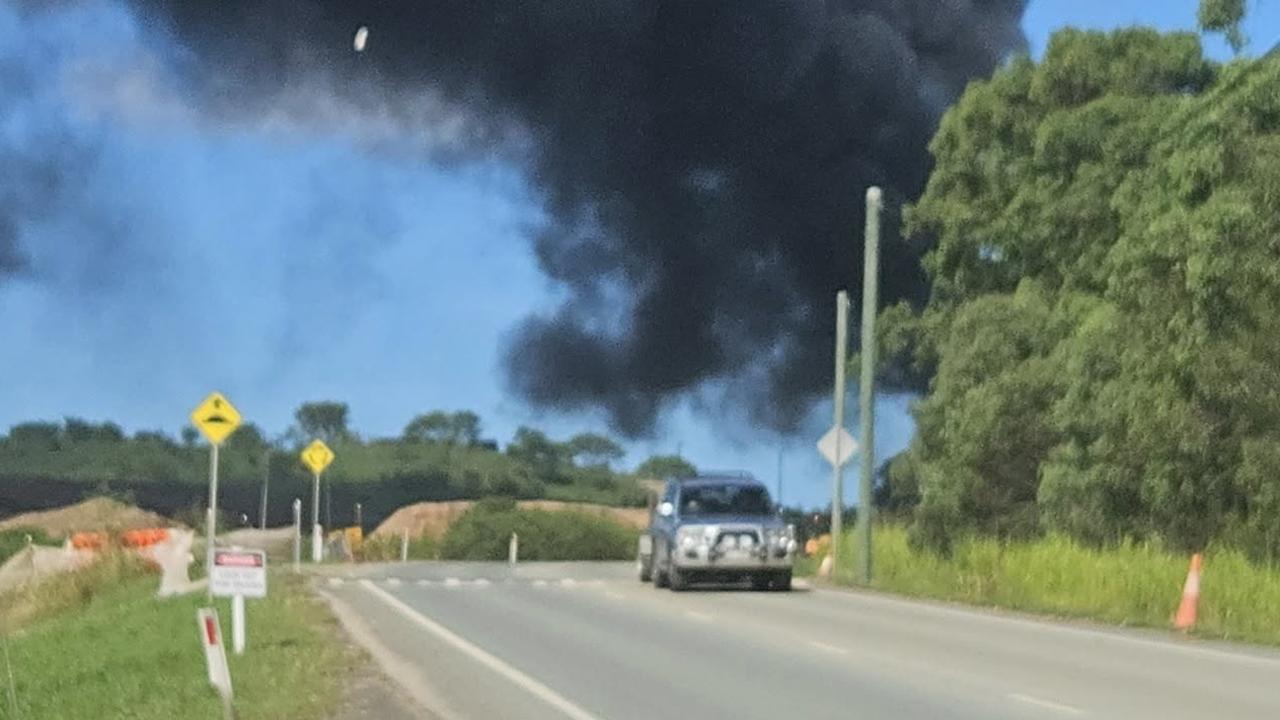 Huge blaze has broken out at the Dakabin Waste Management Facility.