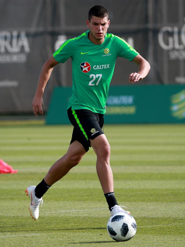 Karacic didn’t have enough time to impress in training, as a newcomer to the squad. Picture: Toby Zerna