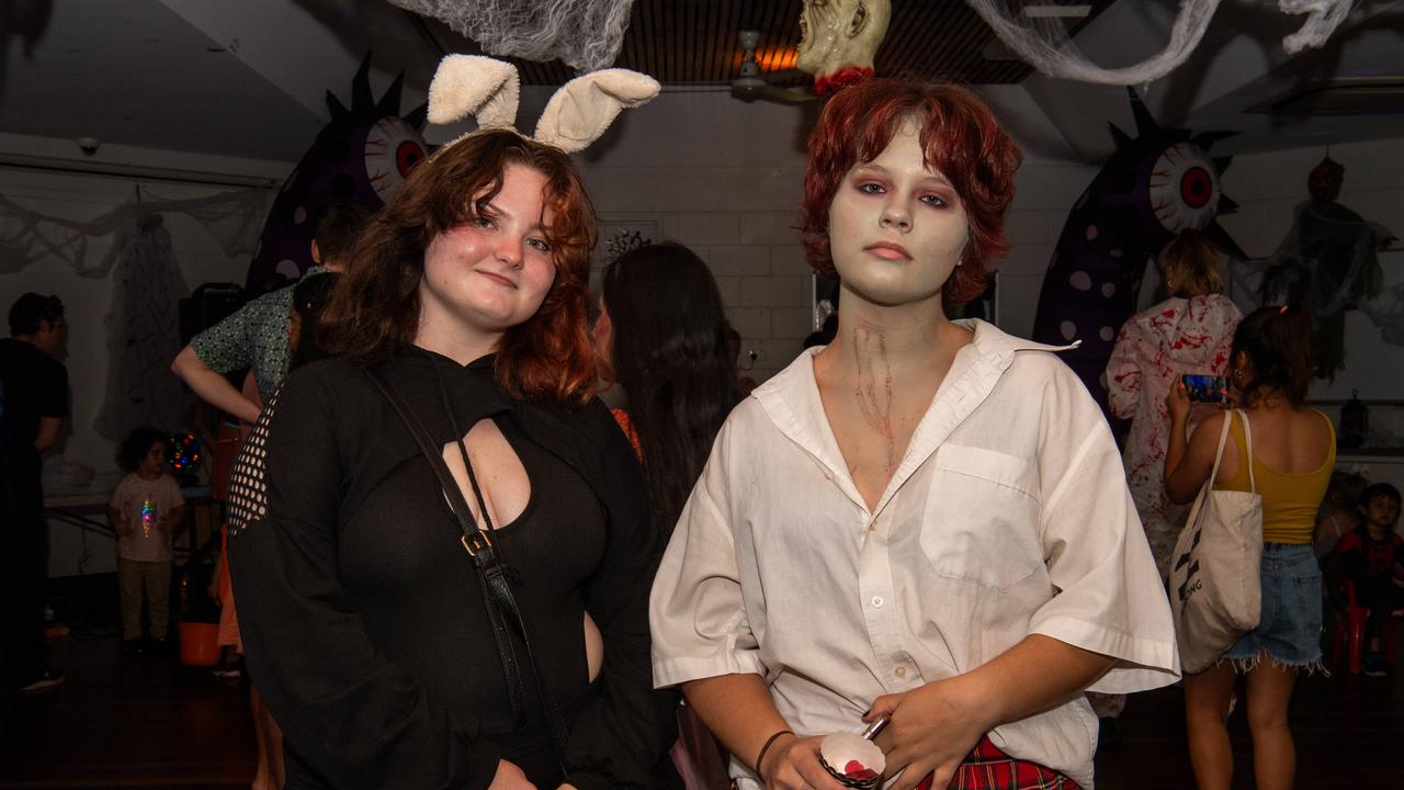 Kai Tulloch and Eve Wrenn at Spook-Tacular Halloween Haunted House Disco at the Malak Community Centre. Picture: Pema Tamang Pakhrin