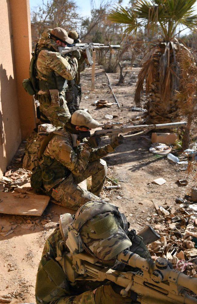 Russian troops purportedly pictured in Deir al-Zor. The identity of the unit is unclear. Picture: Twitter