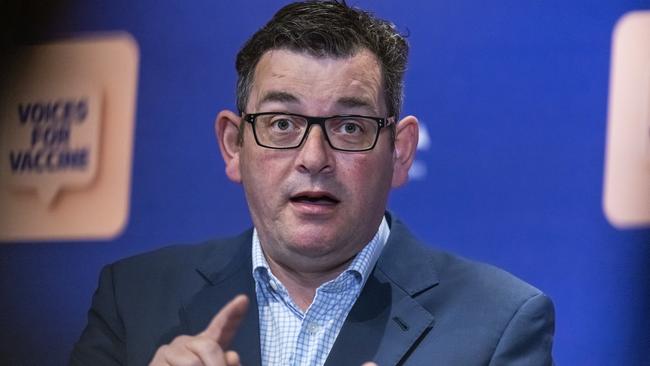 Daniel Andrews will face another test when Sydney reopens next week and Melbourne remains locked down. Picture: Daniel Pockett