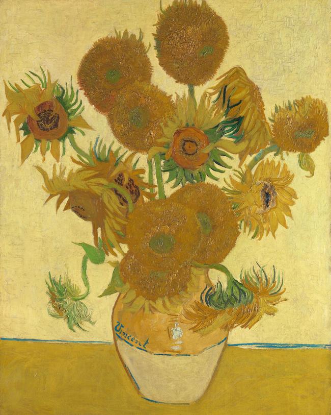 Vincent van Gogh, Sunflowers, 1888, belongs to the National Gallery, London and will be seen in Canberra next year as part of the exhibition Botticelli to Van Gogh: Masterpieces from the National Gallery, London. Picture: supplied