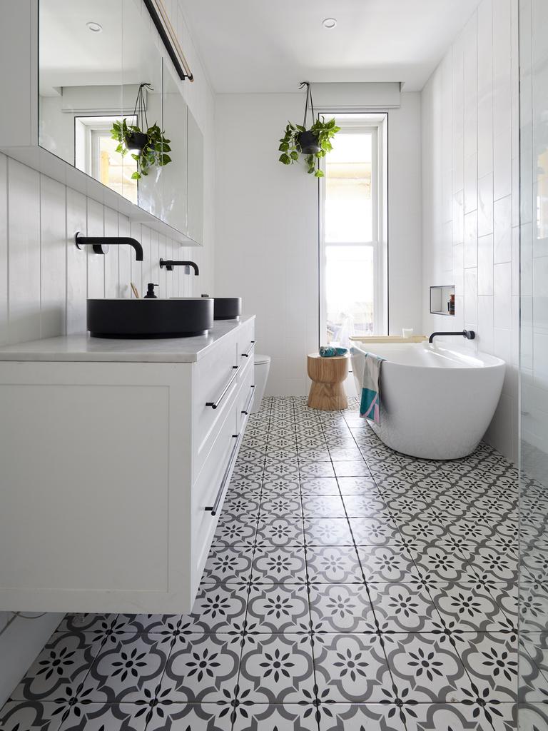 The judges were fans of the patterned floor tiles. Guess that helps. Picture: The Block/ Channel 9