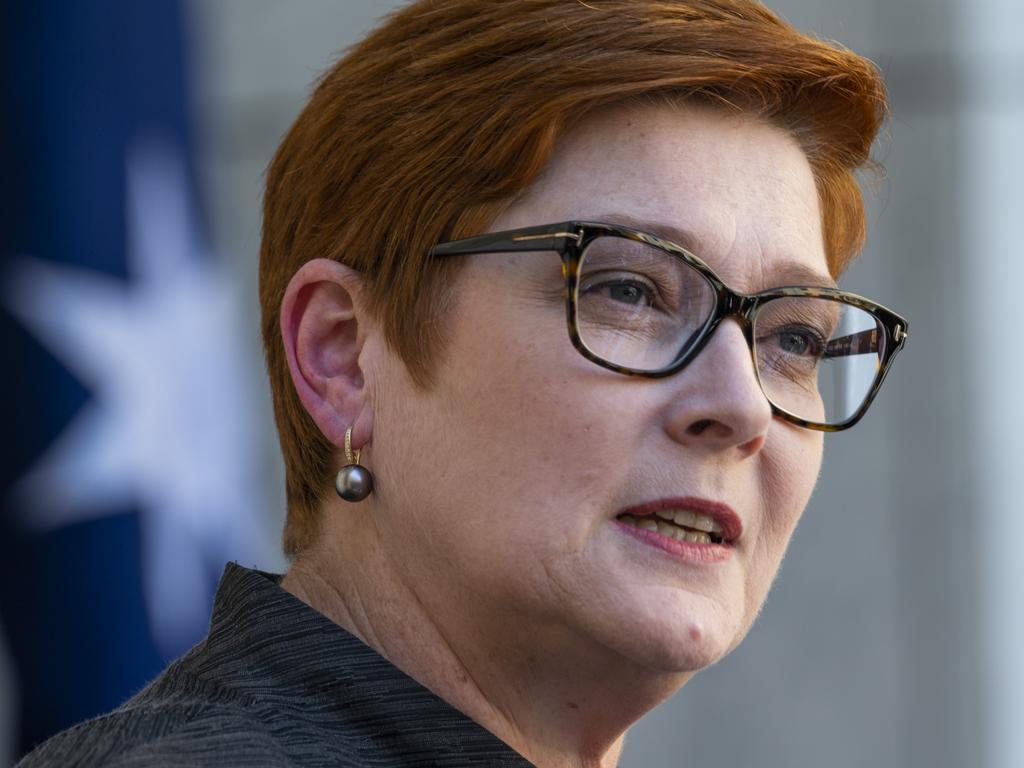 Foreign Affairs Minister Marise Ann Payne said the arrangements were ‘inconsistent with Australia’s foreign policy’. Picture: NCA NewsWire / Martin Ollman