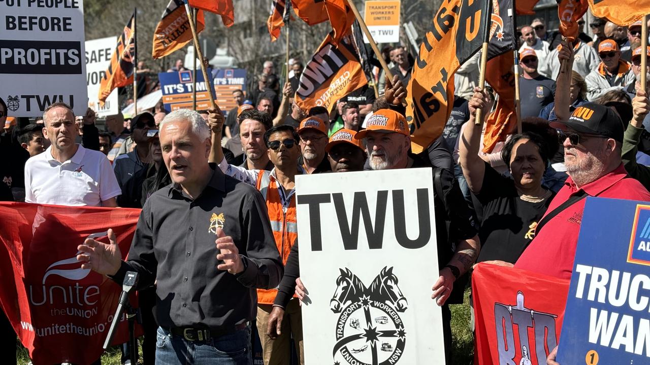 TWU national secretary Michael Kaine said it was time for Aldi to come to the table. Picture: NewsWire Handout