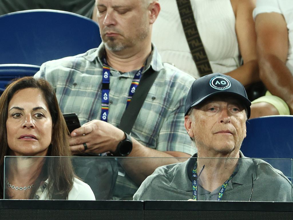 Bill Gates at the Australian Open at Melbourne Park in January. Picture: Michael Klein