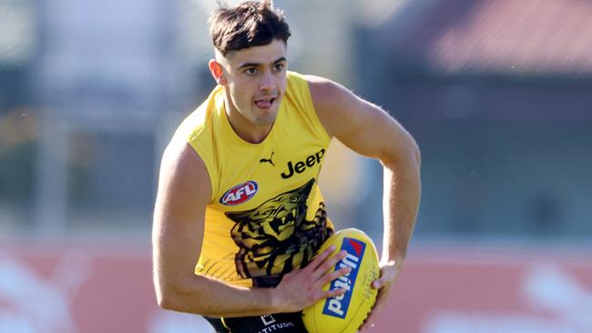 Patrick Naish at Richmond training. Picture: Michael Klein