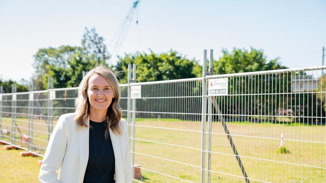 Naomi Fowler, the new candidate for Division Two in the Gold Coast City Council elections. She is campaigning for more car parks at the new Hope Island railway station.