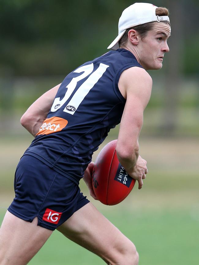 Melbourne mature-age recruit Bayley Fritsch is a good chance to play in Round 1. Picture: Michael Klein