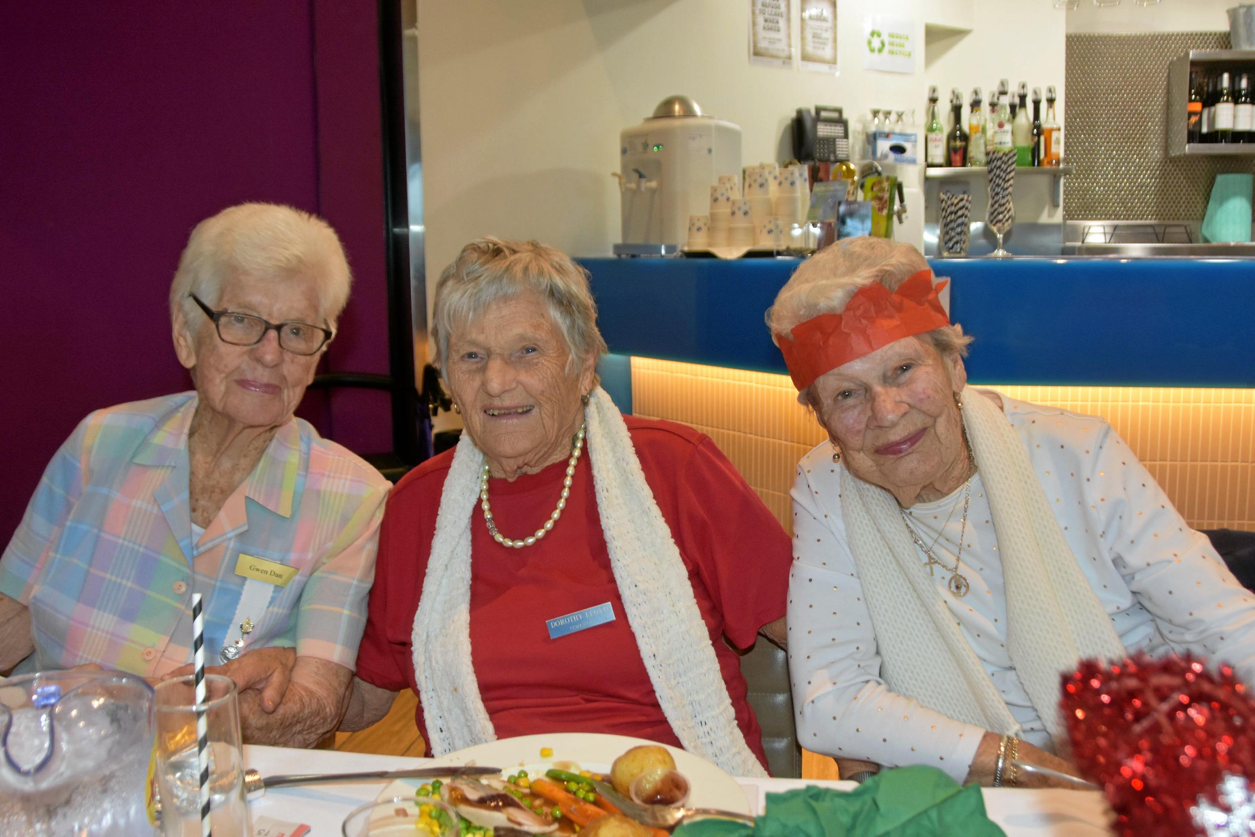 WAR WIDOWS: Gwen Dan, Dorothy Lloyd and Pat Whyte. Picture: Caitlin Zerafa