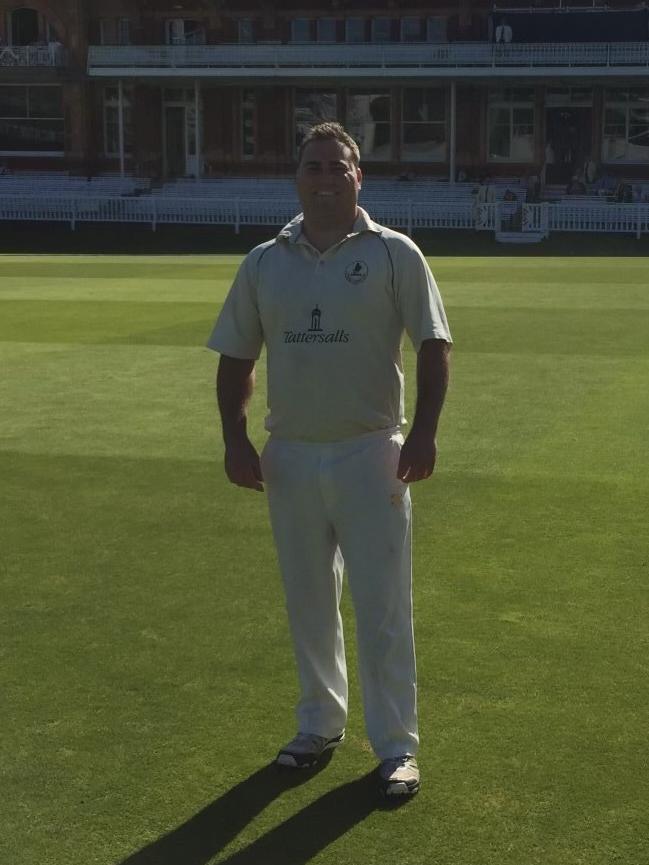 Chef Kent Tomsett takes the field at Lord's. Picture: Supplied