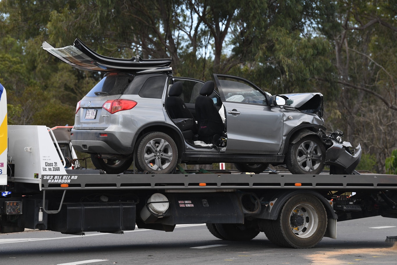 Two vehicle crash at the intersection of Thomas St, Howard and the Bruce Highway.