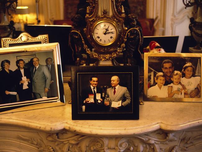 Photos in Dodi Fayed’s apartment. Picture: Getty Images