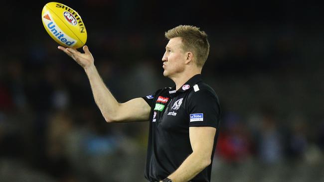 Magpies head coach Nathan Buckley has been senior coach since 2012.