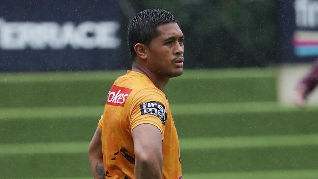 Anthony Milford at Broncos training . Pic Annette Dew