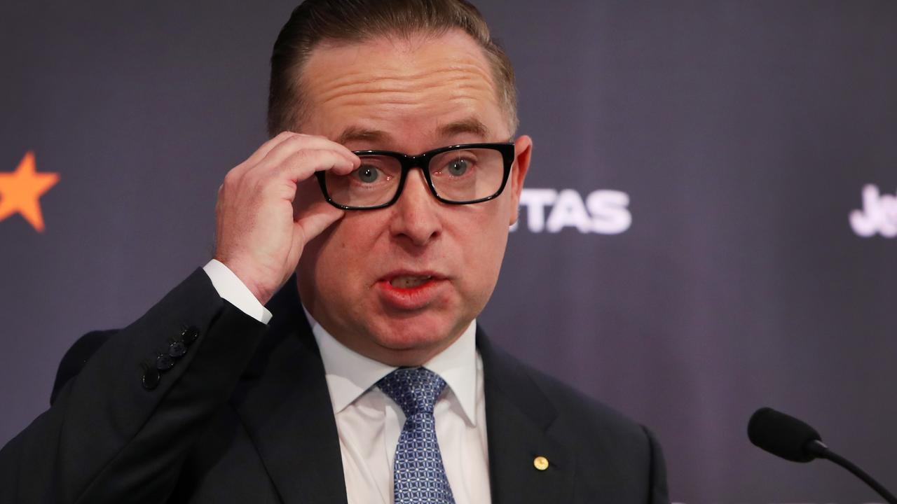 Qantas Group chief executive Alan Joyce is putting the pandemic job cuts behind the airline with a major recruitment and training initiative. Picture: Lisa Maree Williams/Getty Images