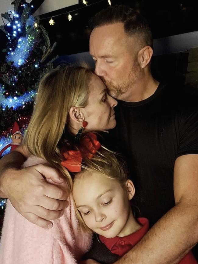 She shared her diagnosis alongside this family picture in December. Picture: Instagram