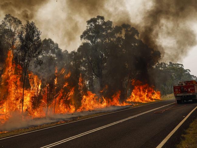 Bushfires swept through Wollemi National Park. Picture: Sean Davey