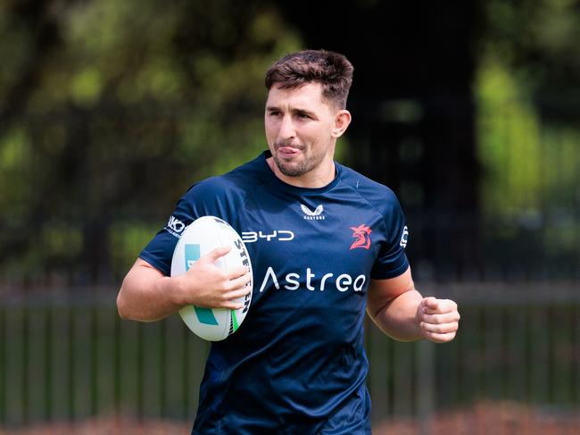 Victor Radley trains with the Roosters on Sunday following a heavy head knock. Picture: Chris Huang / Matrix Pictures