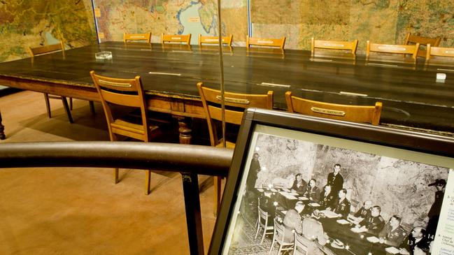 The map room in Reim's Musee-de-la-Reddition.