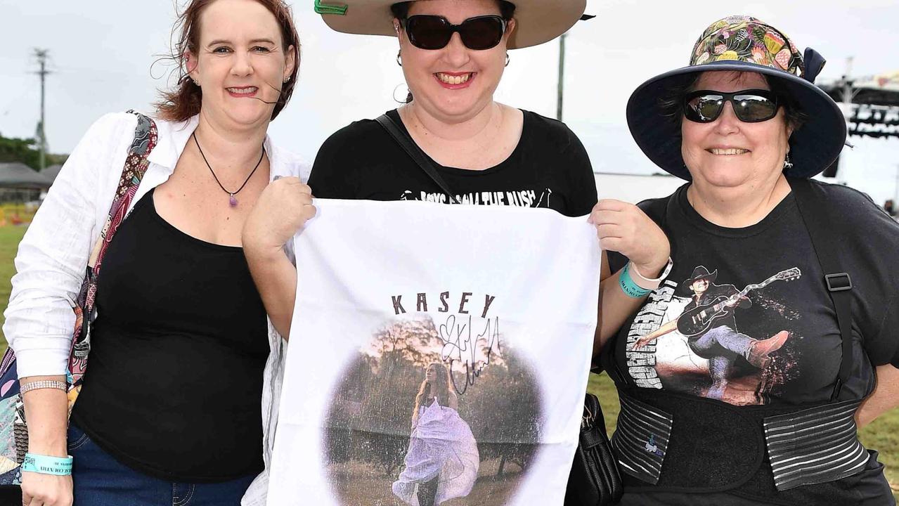 Sonia Nichols, Syllvia Lette and Kyley Baker at Lighthouse Country Music Festival, Burnett Heads. Picture: Patrick Woods.