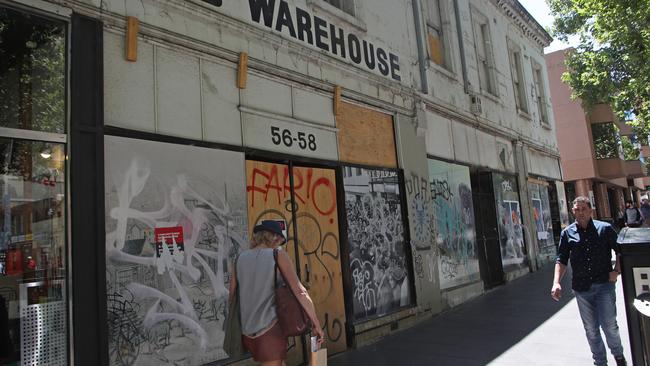 The Job Warehouse has been in a poor state for years. Picture: David Crosling