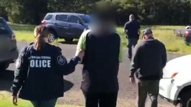 Australian Federal Police (AFP) arresting a man interstate. Picture: AFP (File)