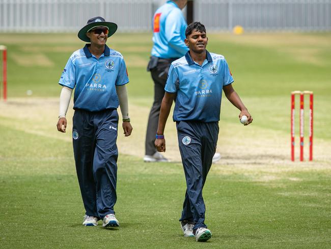 (L-R) Reyansh Sharma and Maher Shaun Nosina for Parra. Pics by Julian Andrews