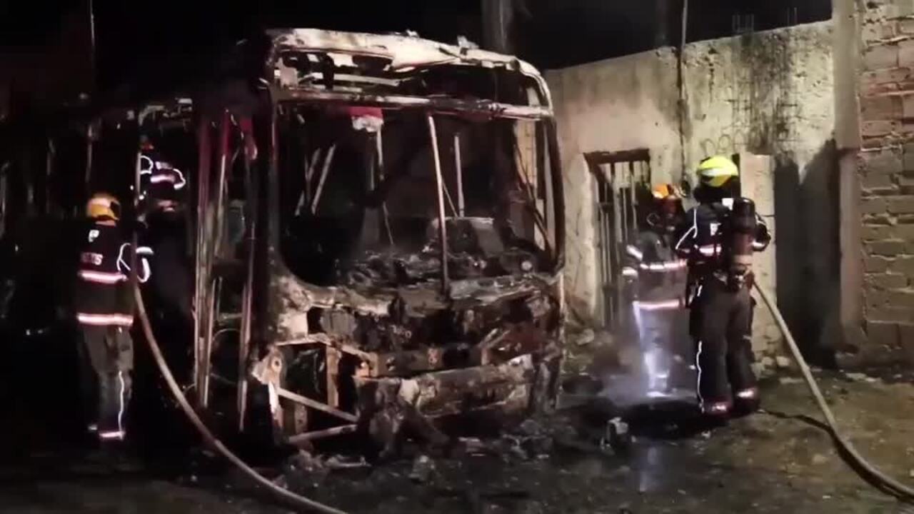 Firefighters Arrive on Scene to Find Public Bus Destroyed in Zapopan