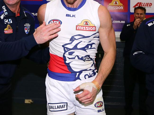 The big Bulldog proved a lucky charm in a premiership year. Photo: Will Russell/AFL Media/Getty Images