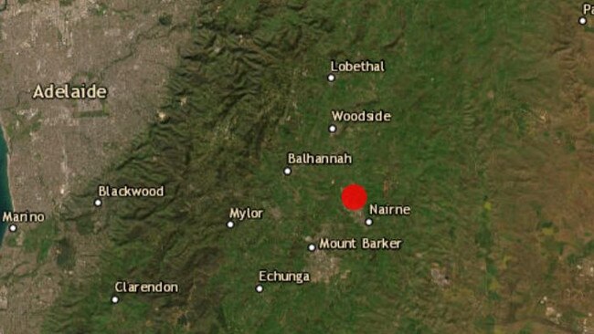 A 3.0 magnitude earthquake has hit Mt Barker. Picture: Goescience Australia