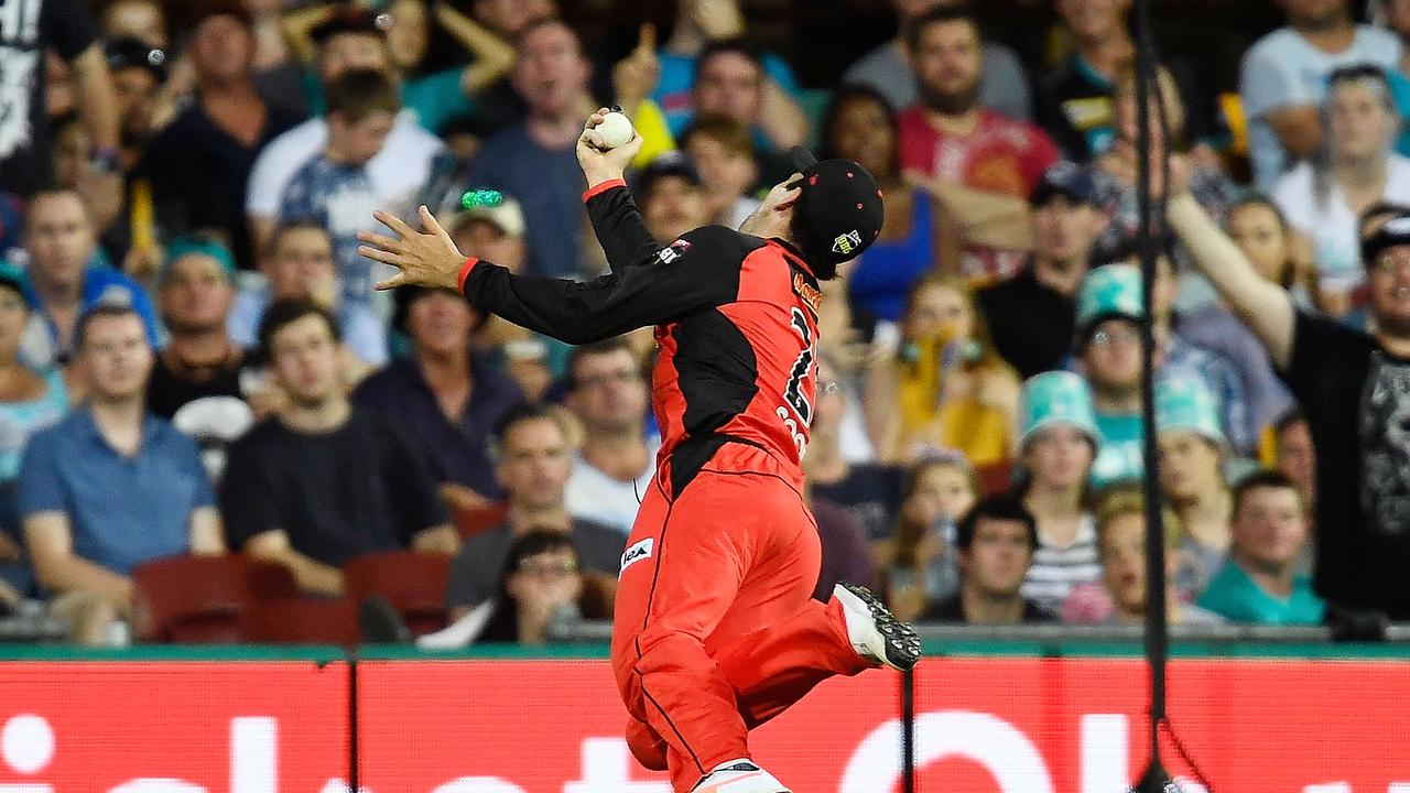 Every action counts in SuperCoach — Tom Cooper of the Renegades picked by 10 points for this ripper catch to dismiss Matt Renshaw of the Heat during their match last season