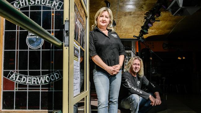 Tanya and Mark Crago, owners of The Peppertree Cafe. Picture: AAP Image/ Morgan Sette. 