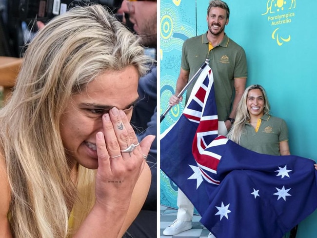 Australian Paralympic flagbearer Madison de Rozario. Photos: News Corp/Getty Images