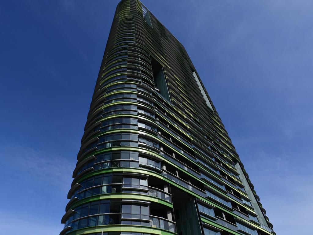 The newly built Opal Tower started cracking this week. Picture: Mick Tsikas/AAP