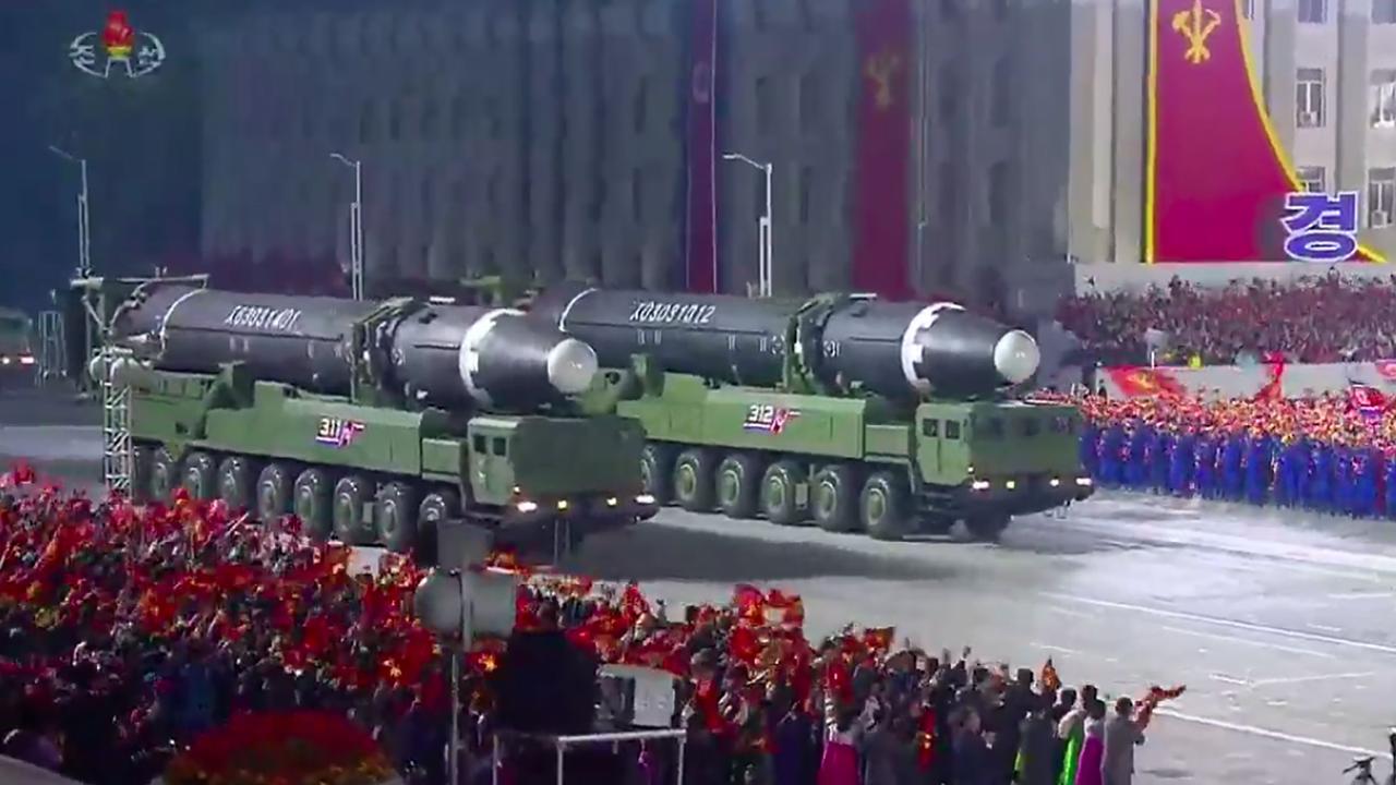 Scores of other weapons were shown off. Picture: KCNA VIA KNS/AFP