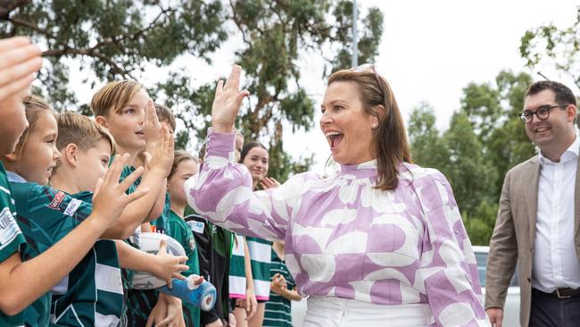 Jenny Morrison visits the Wanneroo Rugby Union Club. Picture: Jason Edwards